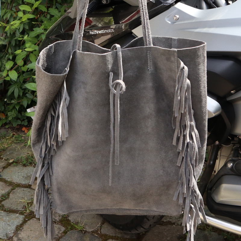 sac a main daim franges