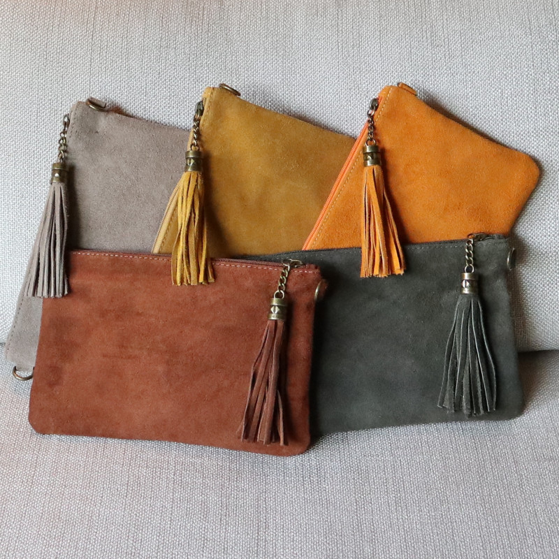 pochette en daim